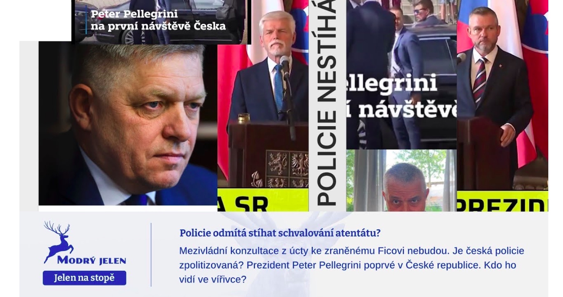 VIDEO: Odmietnutie českej polície trestne stíhať schvaľovanie atentátu na Roberta Fica, Pellegriniho reakcia na stretnutí s českým prezidentom Pavlom a debata šíriteľov nenávisti v Denníku N