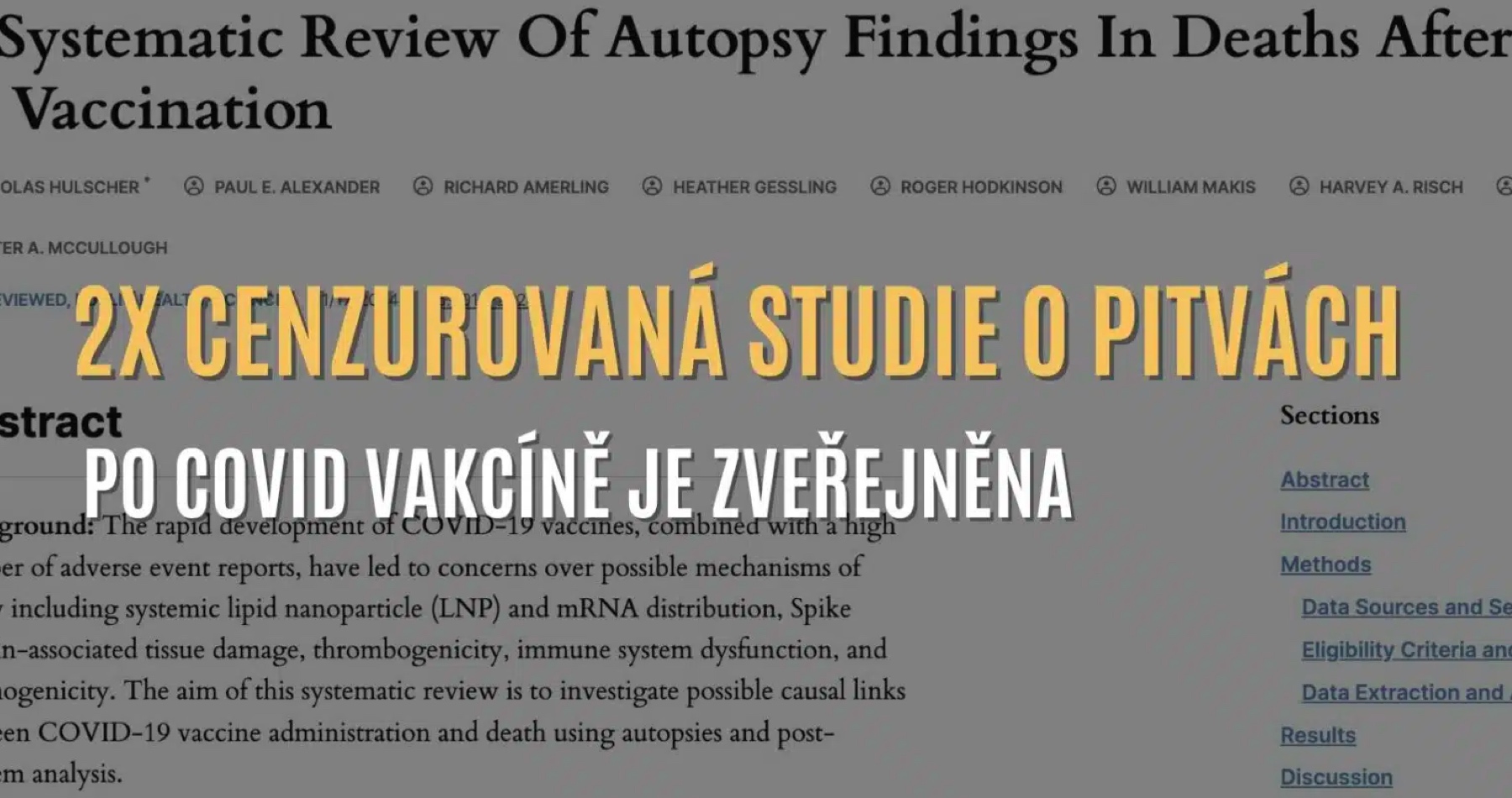 Dvakrát cenzurovaná přelomová studie o pitvách po COVID vakcíně byla plně recenzována a zveřejněna