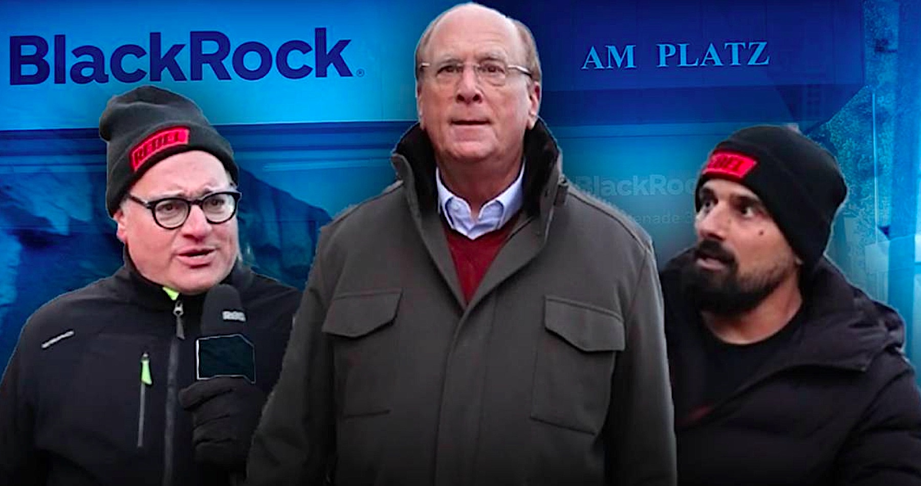 VIDEO:  Šéf globálnej gigafirmy „BlackRock“ Larry Fink čelil v uliciach Davosu nepríjemným otázkam nezávislých novinárov